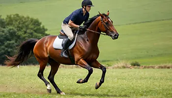 Cheval au galop dans une allure naturelle