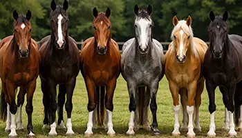 Marques blanches du cheval liste balzane en tete illustration